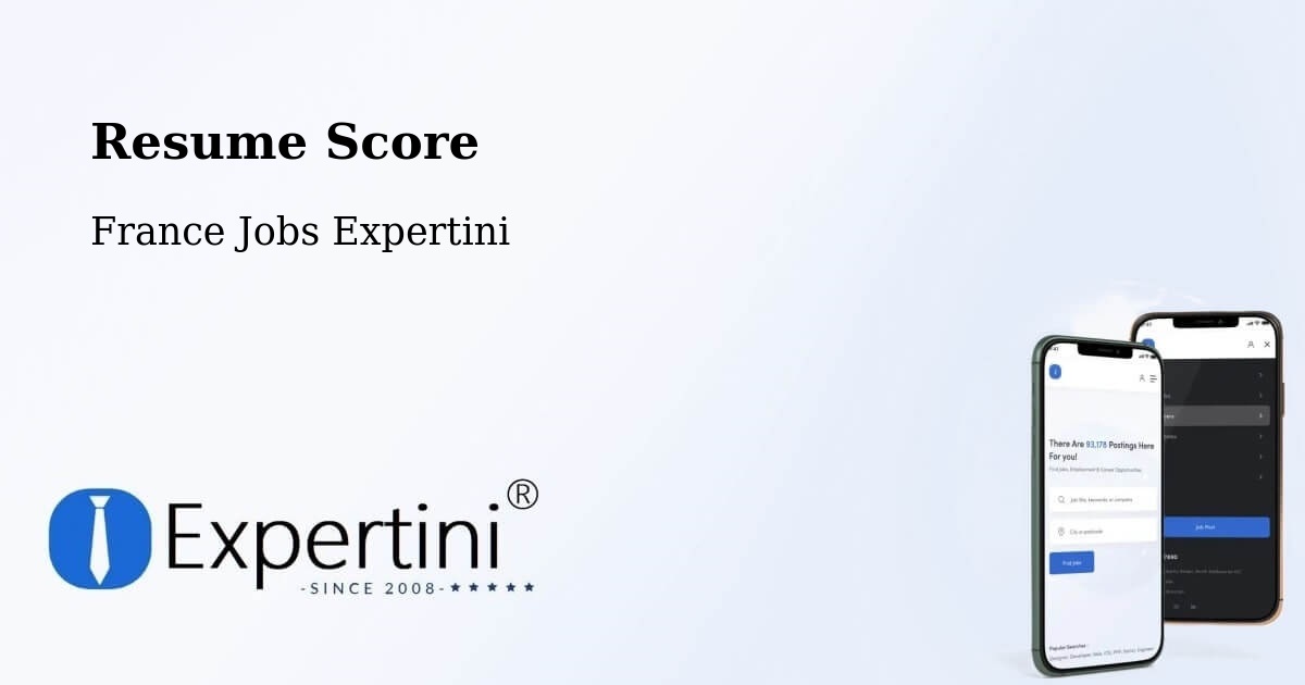 Resume Score & Job Description Match Tool – Sanguinet - France Jobs Expertini